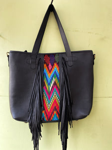 ISABELLA with Fringe Large Tote 0013