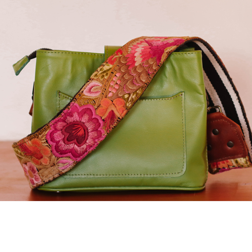 Daisy Bucket Bag in Lime Green