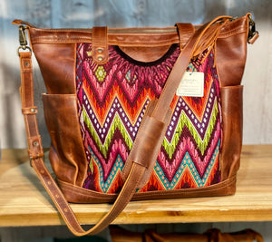GABRIELLA Large Convertible Day Bag - Leather Pocket