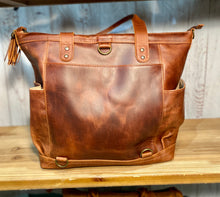 Load image into Gallery viewer, GABRIELLA Large Convertible Day Bag - Leather Pocket