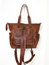 Load image into Gallery viewer, GABRIELLA Large Convertible Day Bag - Leather Pocket 0021