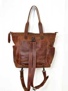 GABRIELLA Large Convertible Day Bag - Leather Pocket 0021