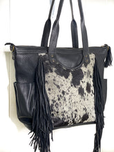 Load image into Gallery viewer, GABRIELLA Large Convertible Day Bag with Fringe- Leather Pocket 0023