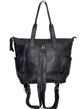 Load image into Gallery viewer, GABRIELLA Large Convertible Day Bag with Fringe- Leather Pocket 0023