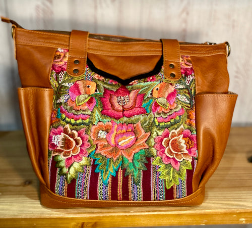 ELENA Medium Convertible Day Bag - Leather Pocket 0016