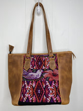 Load image into Gallery viewer, MoonLake Designs handmade unique Carmela Small Everyday Tote in Pear Tan Leather – front view