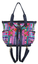 Load image into Gallery viewer, ELENA Medium Convertible Day Bag - Textile Pocket 0009