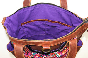 ELENA Medium Convertible Day Bag - Leather Pocket 0011