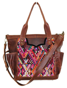 ELENA Medium Convertible Day Bag - Leather Pocket 0011