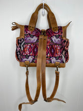 Load image into Gallery viewer, MoonLake Designs Elena Convertible Day bag with adjustable and removable backpack straps made from matching light tan leather 