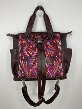 Load image into Gallery viewer, MoonLake Designs handmade Gabriella Large Convertible Day Bag with matching leather removable and adjustable backpack straps
