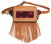 Load image into Gallery viewer, MoonLake Designs Hip Belt with fringe in handcrafted pear tan leather