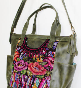 GABRIELLA Large Convertible Day Bag - Leather Pocket 0016