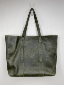 MoonLake Designs Isabella Large Everyday Tote in Dark Green Full Grain Leather