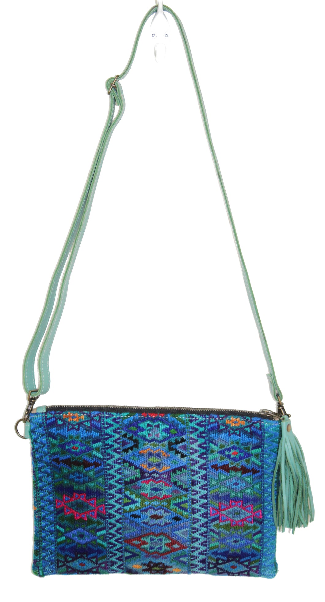 MoonLake Designs Lola small bag in teal leather 