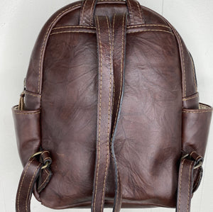 MoonLake Designs Paloma backpack close-up back view showing adjustable straps 