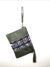 Load image into Gallery viewer, MoonLake Designs Candy small bag and clutch in dark green leather with removable wristlet