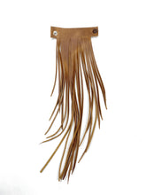 Load image into Gallery viewer, MoonLake Designs handcrafted large leather fringe tassel in light tan