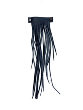 Load image into Gallery viewer, MoonLake Designs handcrafted large leather fringe tassel in black
