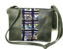 Load image into Gallery viewer, MoonLake Designs Candy small bag and clutch in dark green leather with removable shoulder strap